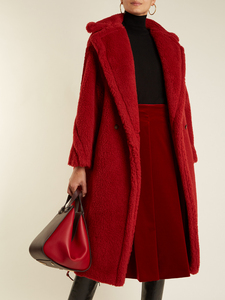 Abrigo de invierno de talla grande para mujer, chaqueta gruesa y cálida, gabardina larga de lana de oveja - Product Image 5