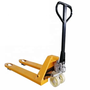 हुगो 5000 किलो 3 टन नायलॉन व्हील पार्ट्स हैंड पैलेट ट्रक ट्रॉली - Product Image 1