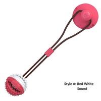 Jouet interactif pour chien en corde avec ventouse, balle et os à mâcher, couineur, pour la traction et le jeu, vente en gros, OEM personnalisé