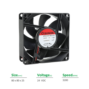 Sunon GF80252B5-000C-AC9ระบบไฟฟ้า80x80x25มม. 24VDC 73mA 1.76วัตต์3200รอบต่อนาทีตู้ตลับลูกปืน41.0CFM อินเวอร์เตอร์พัดลมระบายความร้อนตามแนวแกน - Product Image 2