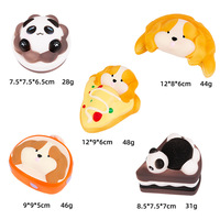 Nouvel Arrivage Jouets Anti-Stress Squishy en PU à Remontée Lente, Simulation de Nourriture (Toast, Pain, Chien, Panda), Vente en Gros Usine