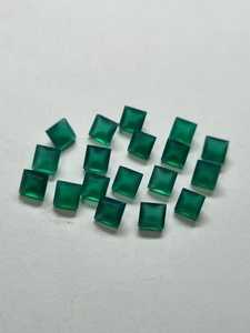 Onyx vert naturel, taille carrée, 5 mm, pierre précieuse en vrac |   Pierre d'onyx verte pour la fabrication de bijoux |   Pierres précieuses en gros - Product Image 4