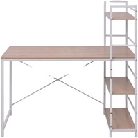 Bureau de table d'ordinateur de poste de travail bon marché en gros d'usine avec des étagères pour des ensembles de meubles de bureau à domicile