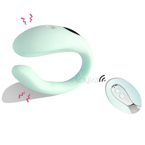 Mainan seks dewasa Vibrator kepala ganda untuk wanita Remote Control 10 Mode getar Stimulator g-spot - Product Image 1