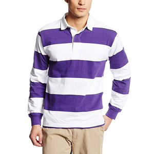 Polo Rugby Vintage Personnalisé à Rayures Cousues pour Homme Maillot Rugby à Manches Longues Brodé en Tissu Teinture Sèche Fraîche pour Homme - Product Image 6