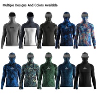 Haut de surf à capuche pour homme, protection du cou et du visage, haut de compression à séchage rapide anti-UV pour les sports nautiques