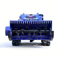 Tondeuse robotisée automotrice tout-terrain à chenilles, industrielle, 4 temps, 48V, 190cc, 18HP, télécommandée, à lame rotative
