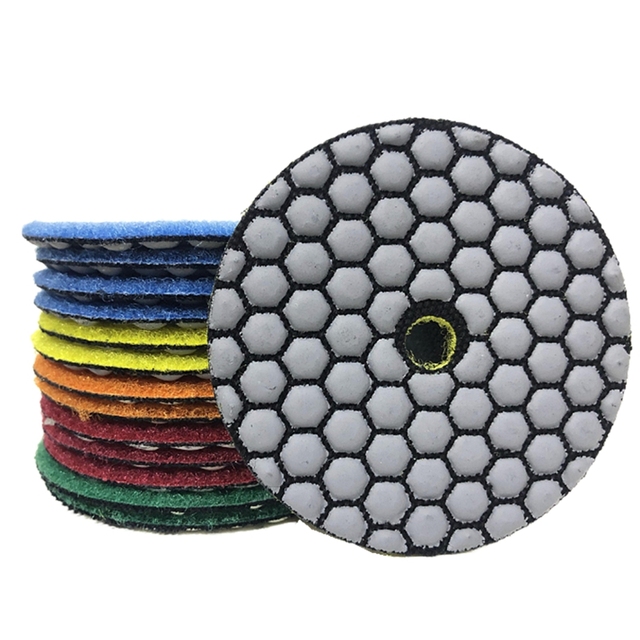 Customizable 4 Inch Diamond Dry Polishing Pads 50 Medium Abrasive OEM Supported for Granite Marble Stone Concrete Floor Grinding