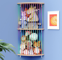 Hamac de rangement pour animaux en peluche porte-jouets en bois salle de jeux pépinière organisateur de stockage de jouets