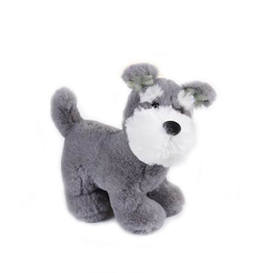 Juguete de peluche de perro <span class=keywords><strong>Schnauzer</strong></span> gris de tamaño <span class=keywords><strong>pequeño</strong></span> realista - Product Image 6