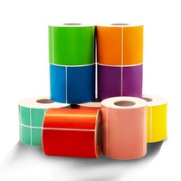 Étiquettes d'emballage imprimées transparentes résistantes aux rayures de haute qualité personnalisées en usine, étiquettes thermiques autocollantes colorées