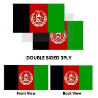 Drapeau d'Afghanistan 3x5 pouces en polyester 68D et 100D, trois couches, vente en gros, personnalisation de tous les drapeaux nationaux, transport rapide