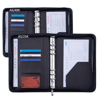 A6 A5 miniA4 organisateur cahier papeterie fermeture éclair classeur fournitures de bureau