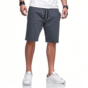 Shorts de sport décontractés en lin pour hommes, personnalisables avec logo, respirants, nouveau design, taille mi-haute, longueur genou, motif cargo, vente chaude - Product Image 5