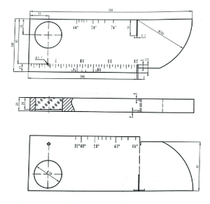YUSHI OEM Aluminium Edelstahl 1018 Stahl Ultraschall-Testblock V1 Kalibrierungsblock für NDT-Inspektion UT-Prüfung - Product Image 3