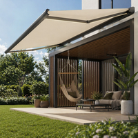 Auvent de luxe automatique électrique pare-soleil et anti-pluie avec contrôle à distance via application Zigbee WiFi pour terrasse ouverte sur toit