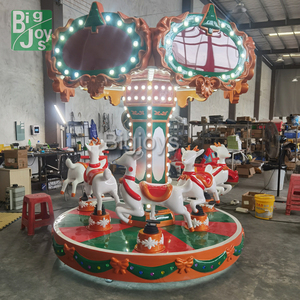 Atracciones de Feria Atractivas y Económicas para Parque Temático Navideño, Carrusel Pequeño de 6 Asientos en Venta - Product Image 3