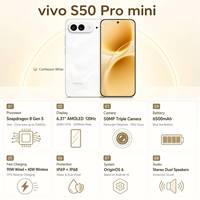 Smartphone vivo S50 Pro Mini 5G, processeur Qualcomm Octa Core, écran AMOLED 6,31 pouces 120 Hz, double SIM, neuf et original VIVO s50 promini