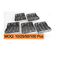 Soporte de Plástico para Baterías con Cable para Conexión de Circuitos, Módulos DIY, Placas PCB y Uso en Equipos Electrónicos