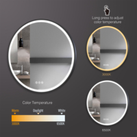 Miroir de vanité à Led avec écran tactile professionnel, cadre métallique, miroir de salle de bain à LED intelligent