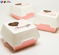 Caja de Embalaje para Hamburguesas Tipo Concha, Material Desechable de Grado Alimenticio, Logotipo Personalizado, Dimensiones Personalizadas
