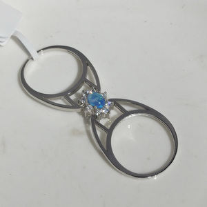 <span class=keywords><strong>Anello</strong></span> Reversibile in <span class=keywords><strong>Argento</strong></span> Sterling 925 con Larimar e <span class=keywords><strong>Ambra</strong></span>, <span class=keywords><strong>Anello</strong></span> Flip a Doppia Faccia per Donna - Product Image 2