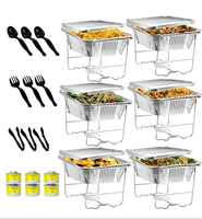 Support de chauffe-plats jetable en métal pour buffet d'hôtel, écologique, pour restaurant