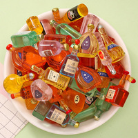 Mini-bouteilles de boissons de simulation de styles variés, petites bouteilles de vin phosphorescentes, jouets alimentaires miniatures, accessoires DIY en résine époxy
