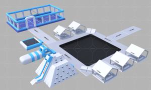 LILYTOYS, <span class=keywords><strong>muelle</strong></span> flotante inflable <span class=keywords><strong>de</strong></span> agua personalizado, plataforma <span class=keywords><strong>de</strong></span> isla para fiestas, equipo <span class=keywords><strong>de</strong></span> juego <span class=keywords><strong>de</strong></span> agua, cabaña flotante para diversión - Product Image 2