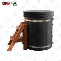 Sistem Terapi Air Dingin Vapasauna Plug-and-Play dari Produsen Langsung, Kayu Cedar Merah, untuk Penggunaan Rumah Modern, Ramah Apartemen untuk 1 Orang
