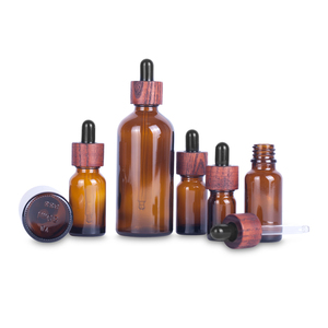 Bottiglia in Vetro per Olio Essenziale di Ambra Best-Seller, Bottiglia in Vetro per Liquidi Essenziali, Bottiglia Personalizzata per Olio da Barba con Coperchio in Bambù e Legno - Product Image 2