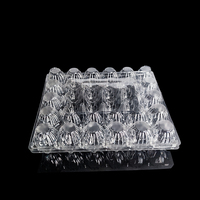 Vente en gros d'usine de barquettes à œufs en plastique transparent PET, boîte à œufs de poulet, emballage réutilisable pour 30 œufs