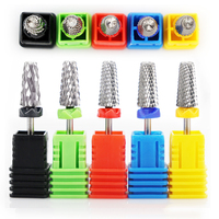 5 en 1 Embouts de fraisage en acier au tungstène pour ponceuse à ongles électrique, accessoires de manucure