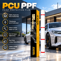 Film de protection transparent pour voiture en TPU, revêtement supérieur blanc brillant PCU PPF 1,52*15M 7,5mil, garantie 10 ans, auto-réparant, anti-rayures