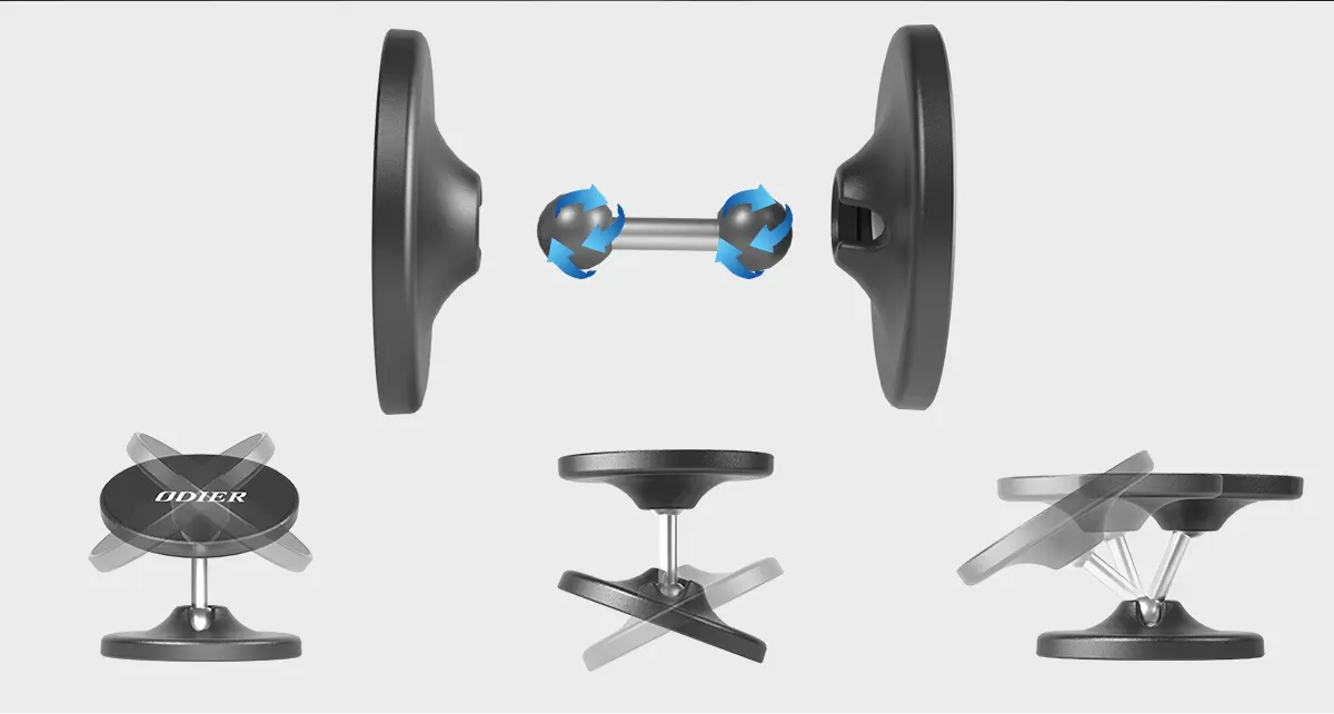 Odier Nieuwste Universele Dual Magnetische Mobiele Telefoon Stand Draagbare En Flexibele Gym Mate Mobiele Telefoon Mount Houder