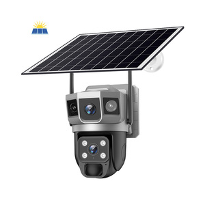Sistema di telecamere di sicurezza Wifi con energia solare lampeggia allarme voce suono casa fornitura di energia 1080P - Product Image 1