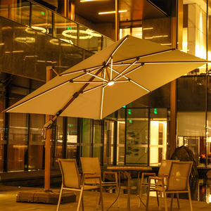 Foshan Factory Direct Outdoor Solar Powered LED Parasol con soporte de <span class=keywords><strong>madera</strong></span> para jardín Muestra gratis y precio bajo - Product Image 3