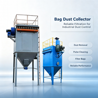 DMC Nouvelle Unité de Filtration Industrielle à Sac (Baghouse) Pulse Bag, Efficacité 99%, Plateforme de Sécurité avec Garde-corps pour Matériaux de Construction en Ciment