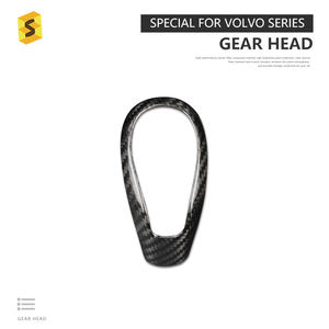 Levier de changement de vitesse intérieur de voiture, en Fiber de carbone, pour <span class=keywords><strong>Volvo</strong></span> S60 XC60 V40 <span class=keywords><strong>V60</strong></span> S80L - Product Image 2