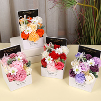 Support de table pour savons parfumés en forme de rose et de œillets, présentoir floral pour cadeaux de fêtes et décoration intérieure