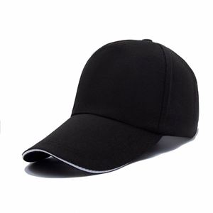 Wholesale Sun Shade Long Brim Baseball Cap Sandwich Brim Cheap Promotional Baseball Cap Custom Logo - Product Image 3