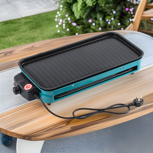 Grille électrique multifonction <span class=keywords><strong>sans</strong></span> <span class=keywords><strong>fumée</strong></span>, revêtement antiadhésif PTFE, grilles de barbecue, grille électrique de table pour usage domestique et automobile - Product Image 3