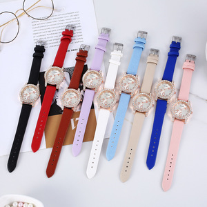 <span class=keywords><strong>Montre</strong></span> à quartz pour femmes, toute nouvelle marque 2025, <span class=keywords><strong>tendance</strong></span> de la mode féminine, <span class=keywords><strong>montre</strong></span> pour étudiantes, cadran en strass, bracelet en cuir, boîtier en alliage, verre de 10 mm - Product Image 2