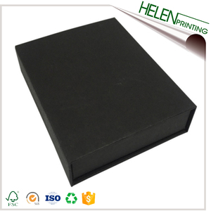 Elegant <b>Black</b> Magnetic Gift <b>Box</b> for Skin Care Serum False Eyelashes Essential Oils-Matt Lamination Embossing UV Advantage Sponge - Product Image 4