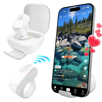 Mouse Ring Nirkabel dengan Penyangga yang Dapat Ditarik untuk Smartphone, Tablet, Laptop, Remote, Kamera Tiktok, E-book, Studio Creator, Kontrol