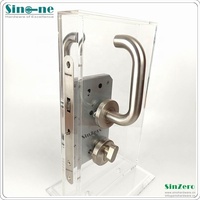 Serrure de porte à mortaise avec crochet de sécurité en acier inoxydable 304, fonction de verrouillage automatique, entraxe 50mm 60mm