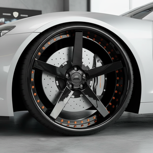 Nuovi Cerchi Forgiati Super Concavi a 2 Pezzi per Auto di Lusso, Forgiati a 10.000 Tonnellate, ET 40mm, Finitura Nera - Product Image 2