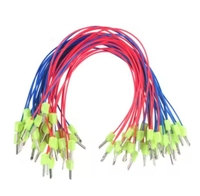 Câbles de test à double embout avec pinces crocodiles Touchgoal TG-FPC-04, sondes isolées en PTFE/PVC avec coque arrière, accessoires de connecteurs rouge et bleu