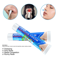Marque privée Lune du Sud Éternuements froids Maux de tête Sinusite Nez bouché Traitement de la cavité nasale sèche Rhinite Crème avec coton-tige
