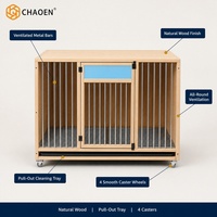 CHAOEN Caisse de transport pour animaux de compagnie en bois alvéolé, ventilée, durable et facile à nettoyer, style mobilier, pour la maison et les animaleries, vente en gros et sur mesure